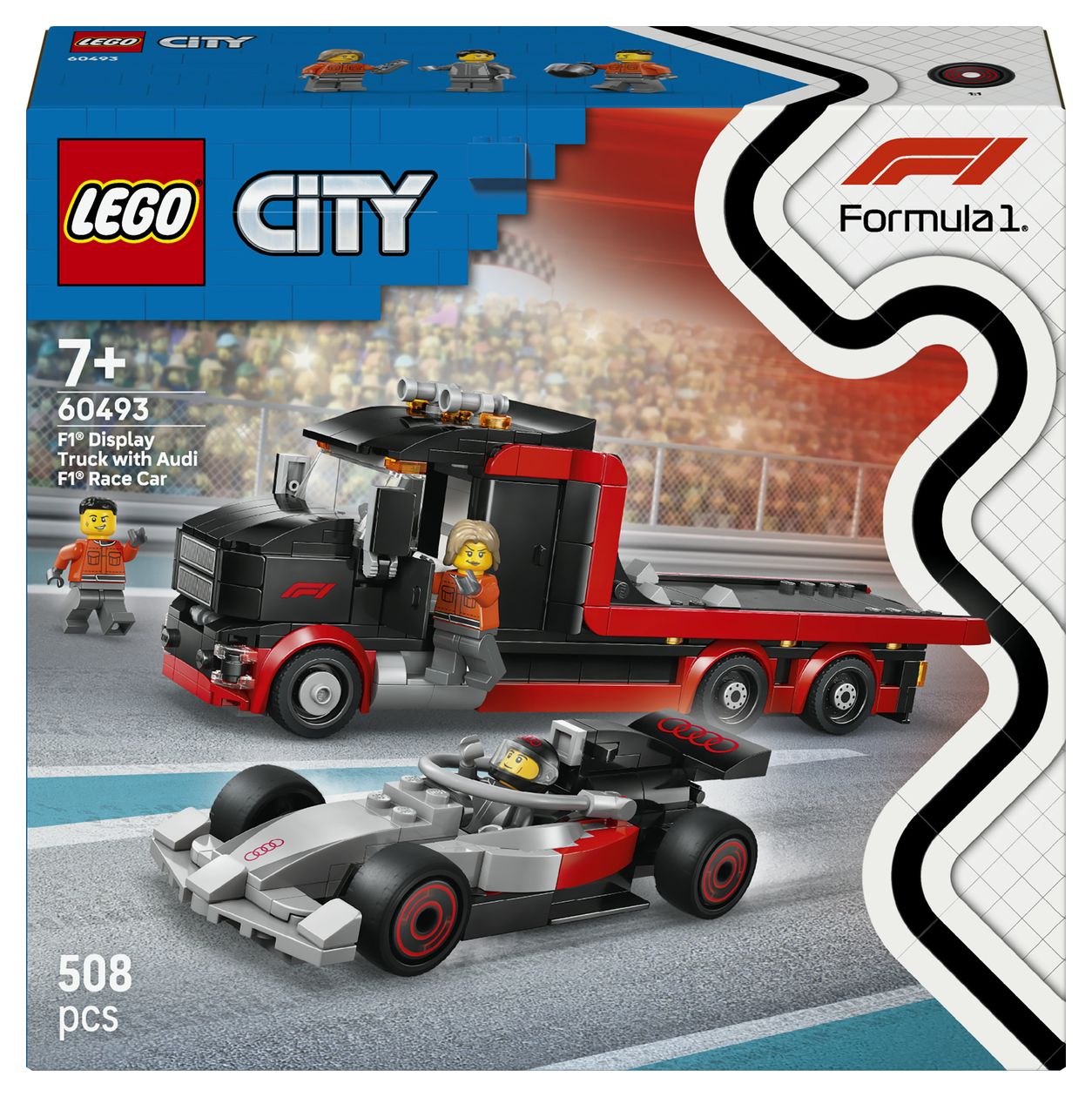 F1® Truck mit Audi F1® Rennwagen 