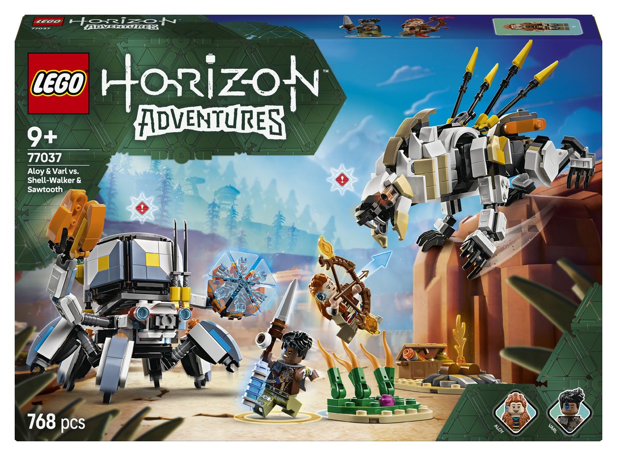 Horizon Adventures Aloy und Varl vs. Panzerwanderer und Sägezahn Bauset 768 Teile  (Mehrfarbig) 