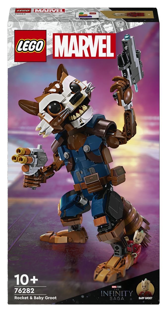Marvel Rocket und Baby Groot Bauset 566 Teile  (Mehrfarbig) 