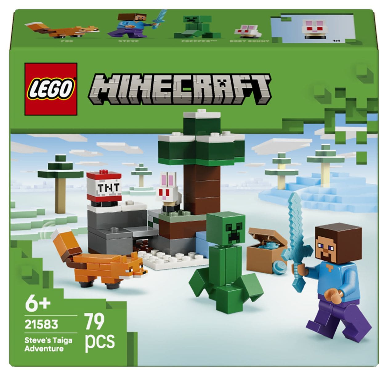 Minecraft Steves Abenteuer in der Taiga Bauset 79 Teile  (Mehrfarbig) 
