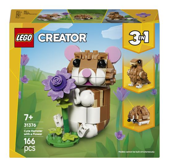 Niedlicher Hamster mit Blume 