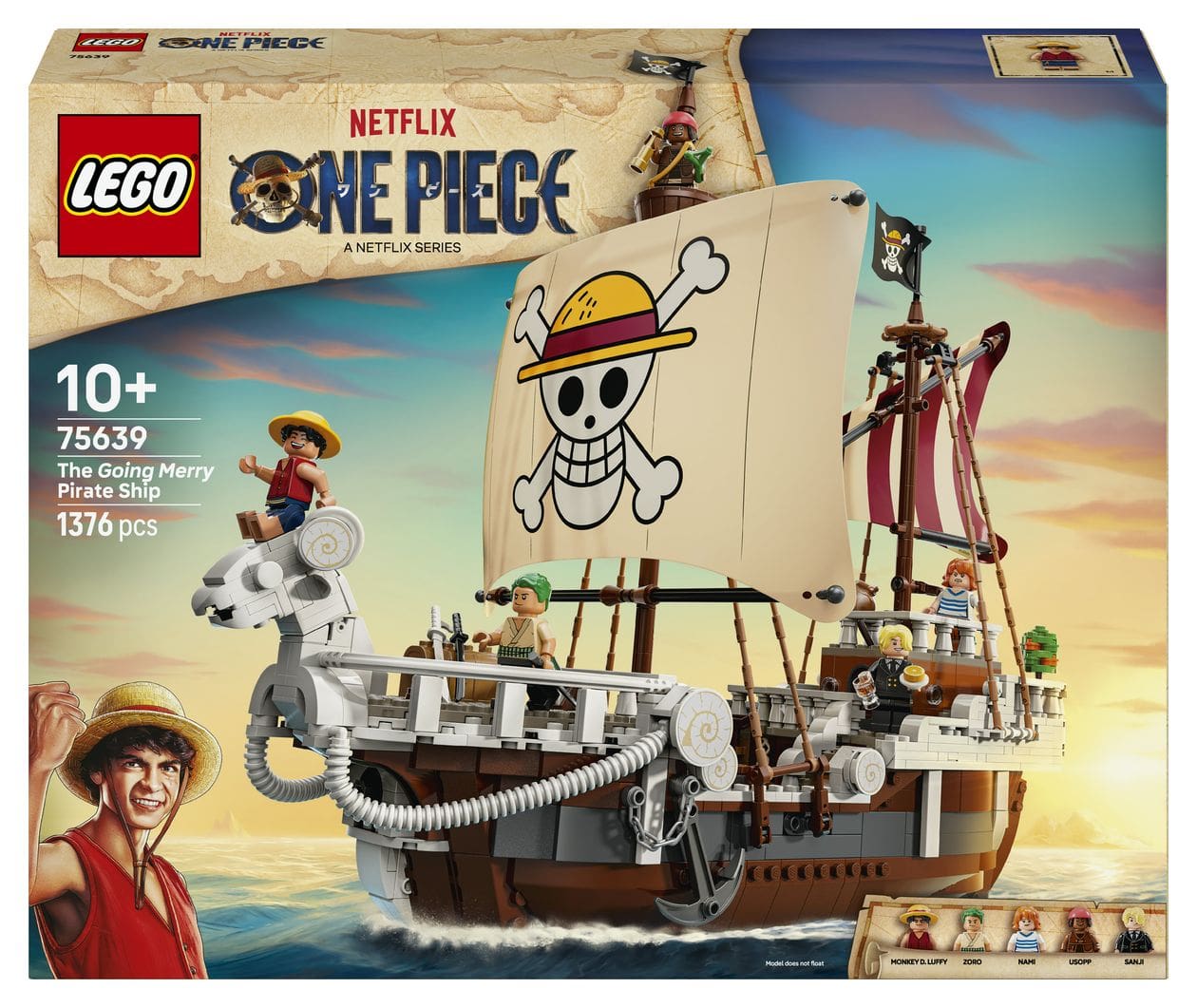 ONE PIECE Das Piratenschiff Flying Lamb Bauset 1376 Teile  (Mehrfarbig) 