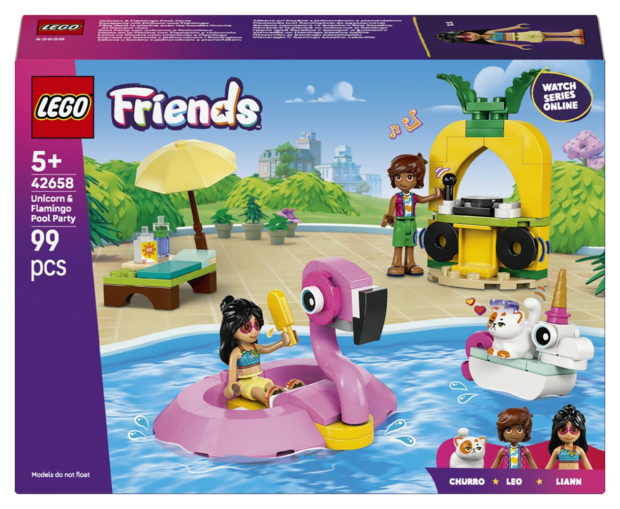 Poolparty mit Einhorn und Flamingo 