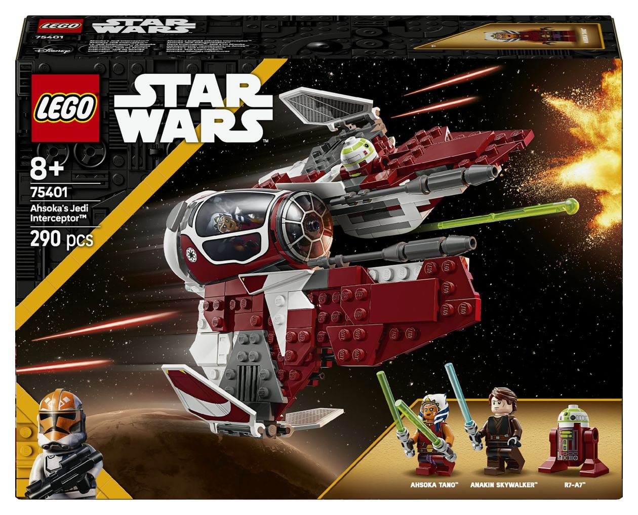 Star Wars Ahsokas Jedi Interceptor Bauset 290 Teile  (Mehrfarbig) 