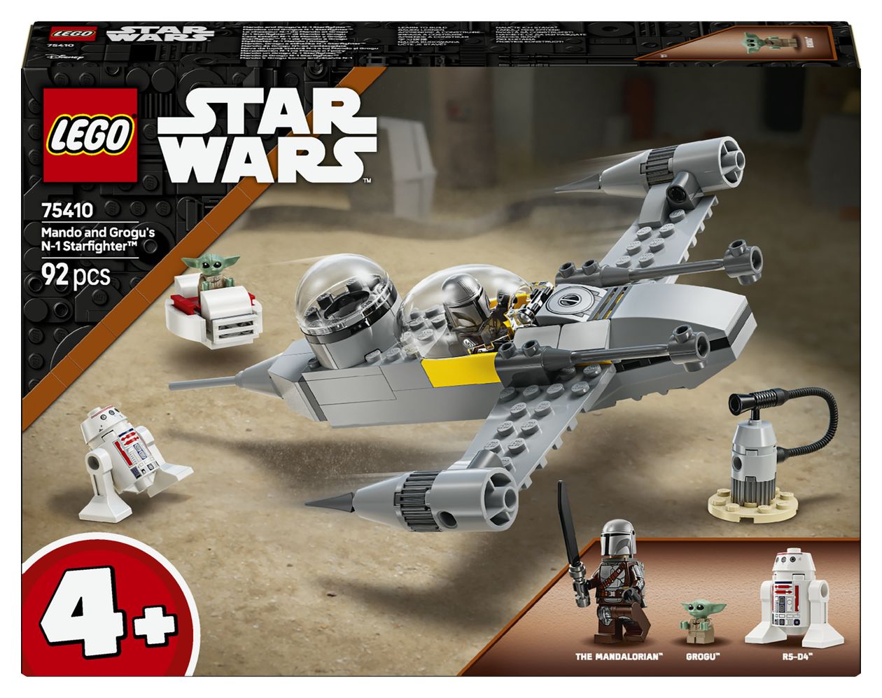 Star Wars Mandos und Grogus N-1 Starfighter Bauset 92 Teile  (Mehrfarbig) 