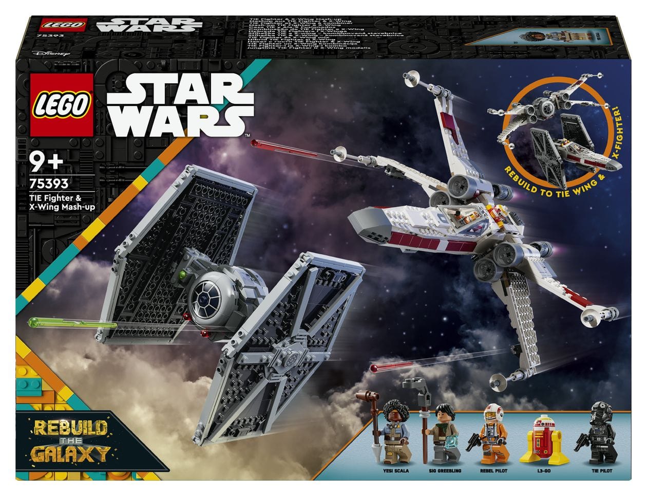 Star Wars Mashup aus TIE Fighter und X-Wing Bauset 1063 Teile  (Mehrfarbig) 