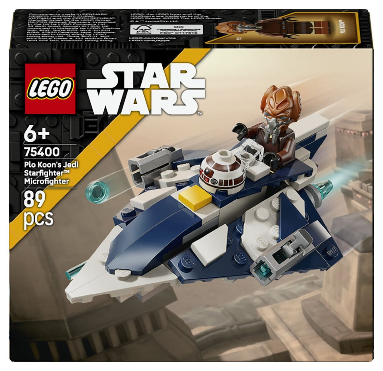 Star Wars Plo Koons Jedi Starfighter Microfighter Bauset 89 Teile  (Mehrfarbig) 