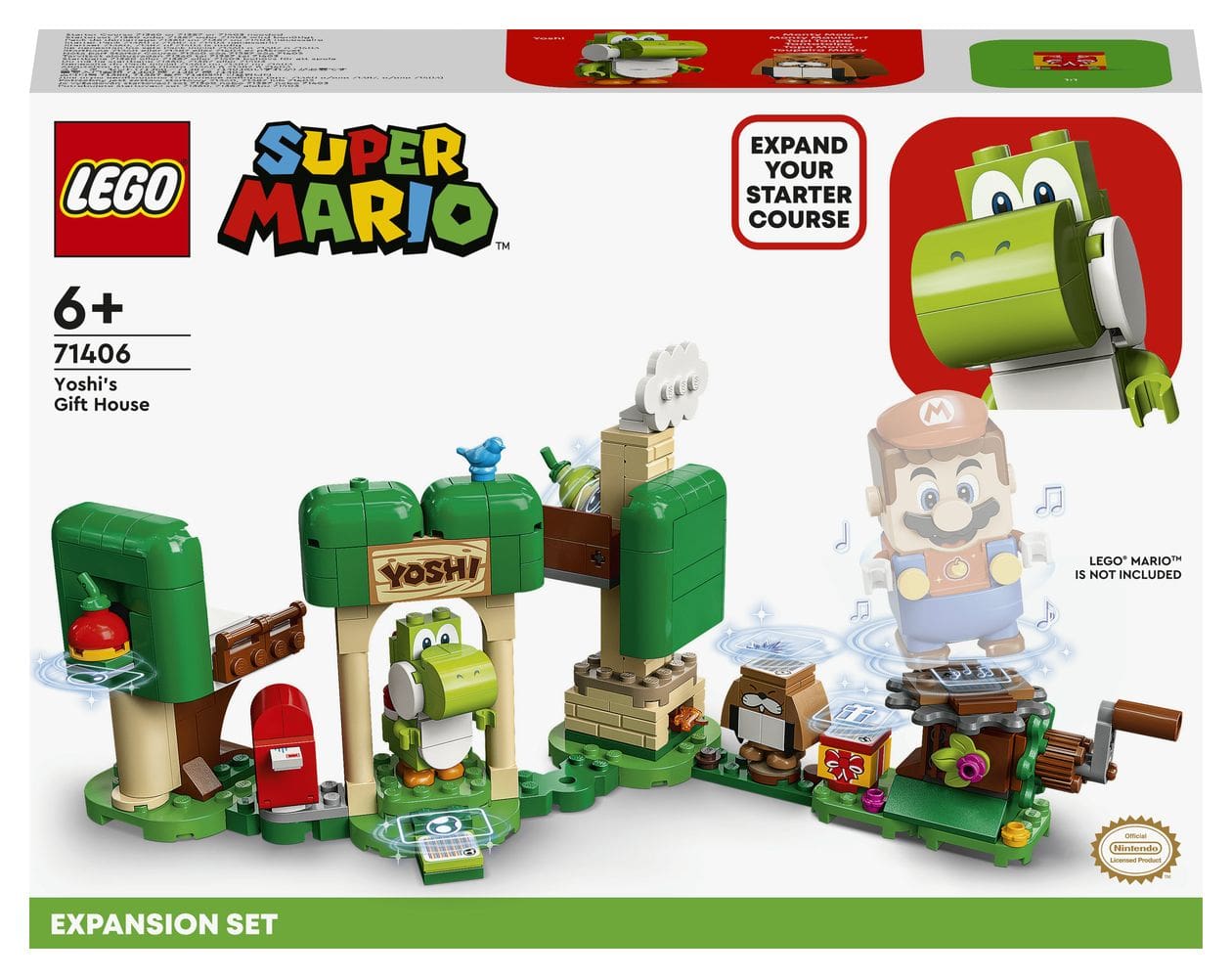 Super Mario Yoshis Geschenkhaus Erweiterungsset 246 Stück(e)  (Mehrfarbig) 