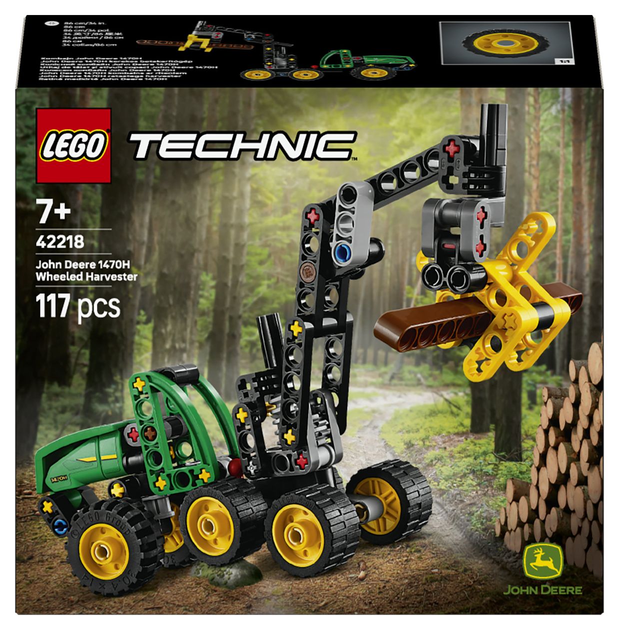 Technic John Deere 1470H Rad-Harvester Bauset 117 Teile  (Mehrfarbig) 