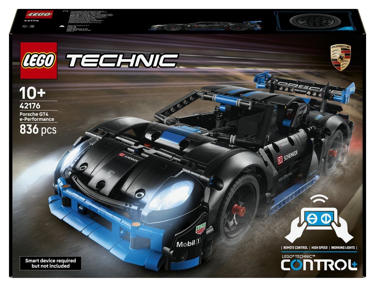 Technic Porsche GT4 e-Performance Rennwagen Bauset 836 Teile  (Mehrfarbig) 