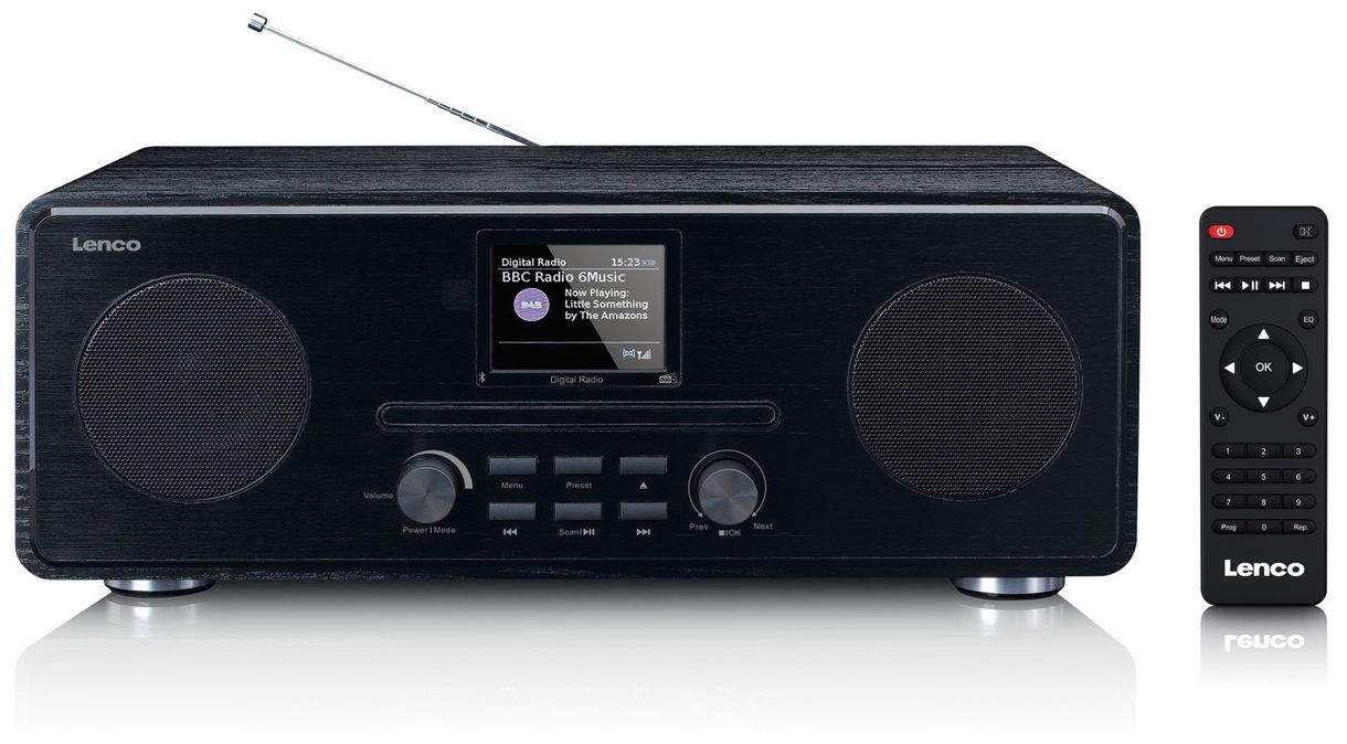 DAR-061 Bluetooth DAB+, FM Radio (Schwarz) 