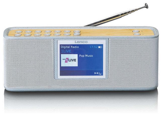 PDR-046 Bluetooth DAB, DAB+, FM Radio (Braun, Weiß) 