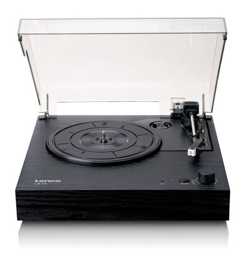 LS-15BK Audio-Plattenspieler mit Riemenantrieb  (Schwarz) 