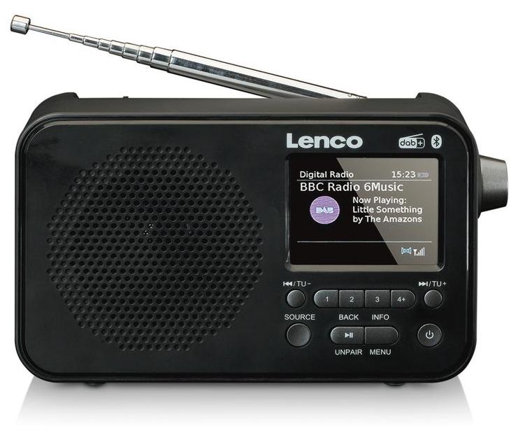 PDR-035 Bluetooth DAB+, FM Tragbar Radio (Schwarz, Grau) 