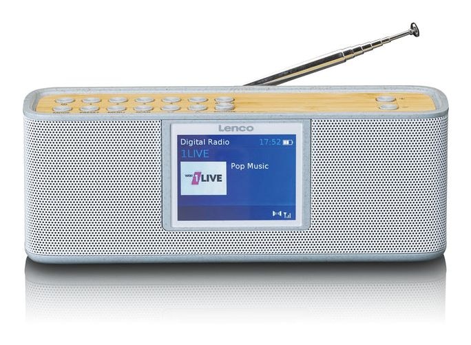 PDR-046 Bluetooth DAB, DAB+, FM Radio Persönlich  (Braun, Weiß) 