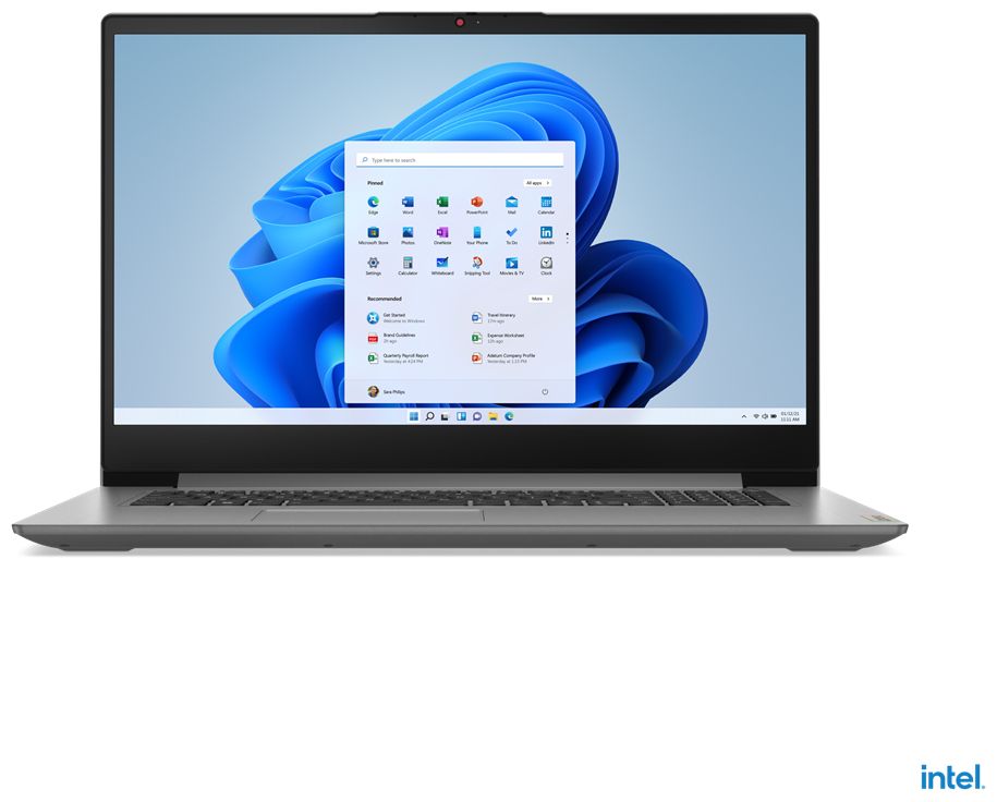 IdeaPad 3 Full HD Notebook 43,9 cm (17.3 Zoll) 16 GB Ram 512 GB SSD Windows 11 Home Intel® Core™ i5 max. 4,4 GHz Intel Iris Xe Graphics intern (Grau) 