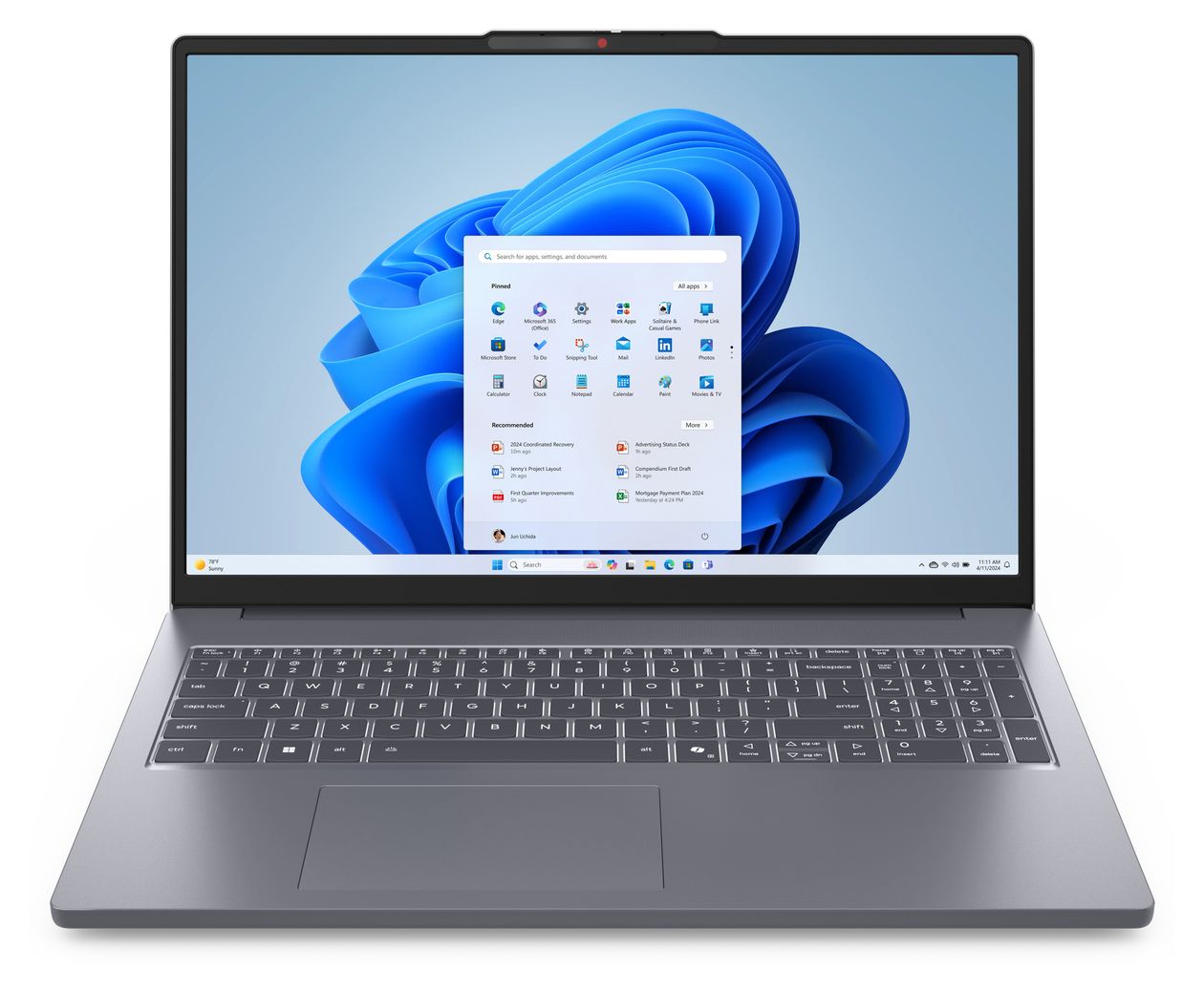 IdeaPad Slim 3 16ARP10 WUXGA Notebook 40,6 cm (16 Zoll) 1920 x 1200 Pixel 1 TB SSD Windows 11 Home AMD Ryzen 7 max. 4,75 GHz  (Grau) 