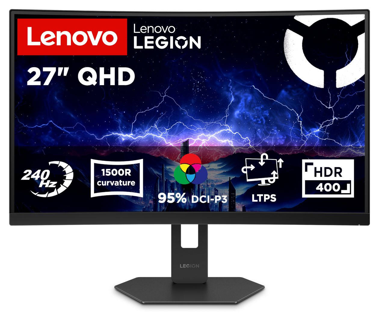 Legion 27Q-2c Quad HD Monitor 68,6 cm (27 Zoll) 16:9 6 ms 400 cd/m²  (Schwarz) 