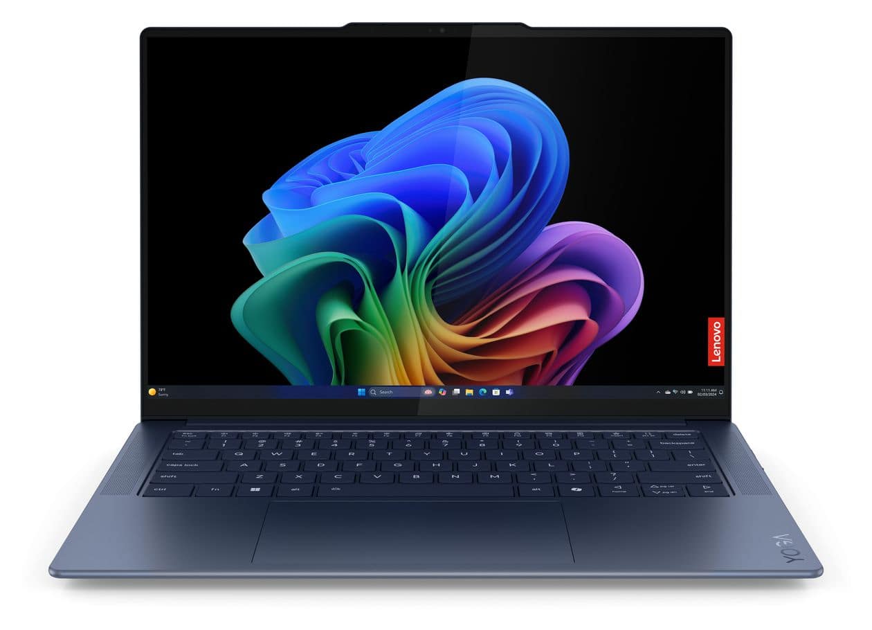 Yoga Slim 7 14Q8X9 2K Ultra HD Notebook 36,8 cm (14.5 Zoll) 2944 x 1840 Pixel 32 GB Ram 1 TB SSD Windows 11 Home Qualcomm Snapdragon max. 3,42 GHz intern (Blau) 