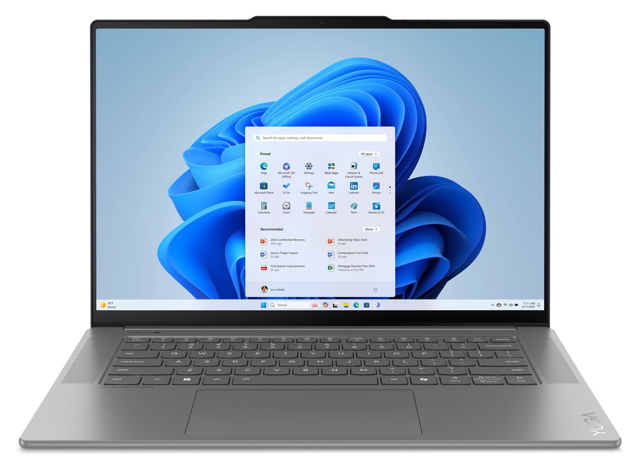 Yoga Slim 7 15ILL9 2K Ultra HD Notebook 38,9 cm (15.3 Zoll) 2880 x 1800 Pixel 16 GB Ram 1 TB SSD Windows 11 Home Intel Core Ultra 7 max. 4,8 GHz intern  (Grau) 