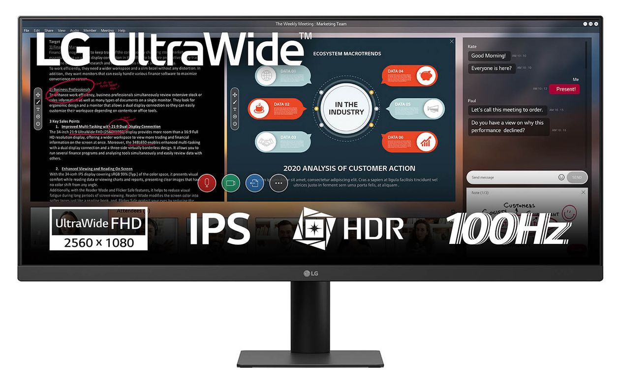 29U511A-B WFHD Monitor 73,7 cm (29") 21:9 5 ms 350 cd/m²  (Schwarz) 