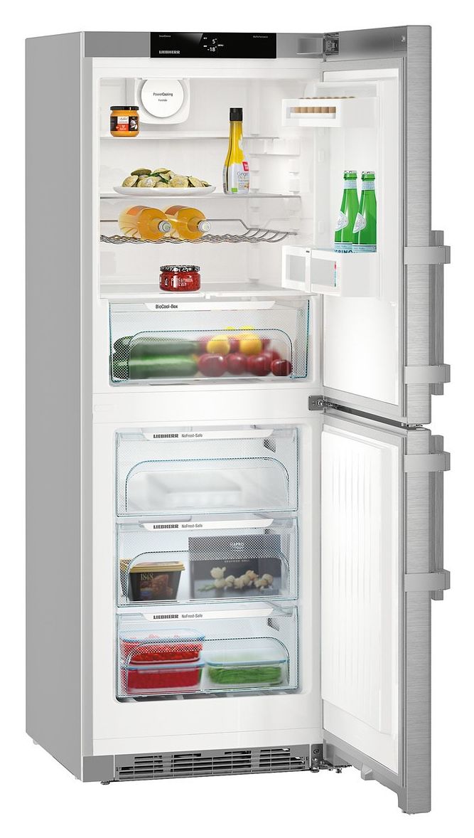 CNef3735-21 172 l / 104 l Kühl-Gefrierkombi freistehend NoFrost 191 kWh Jahr  (Silber) 