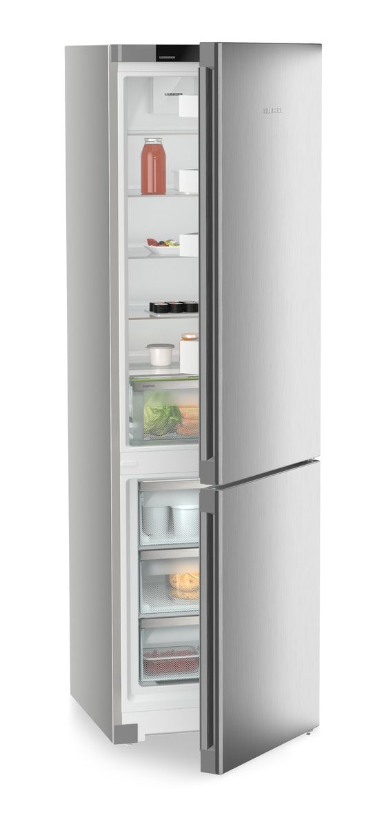 KGNsf57Vb03 268 l / 103 l Kühl-Gefrierkombi freistehend NoFrost 129 kWh Jahr  (Edelstahl) 
