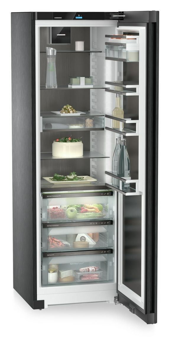 RBbsc528i-22 384 l / 384 l Kühlschrank freistehend EEK: C 107 kWh Jahr  (Schwarz, Edelstahl) 