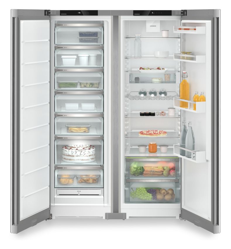 XRFsf5220-22 Plus Europäischer Side-by-Side Kühl-/ Gefrierkombination 399 l / 277,9 l NoFrost 1855 mm x 1226 mm  (Silber) 