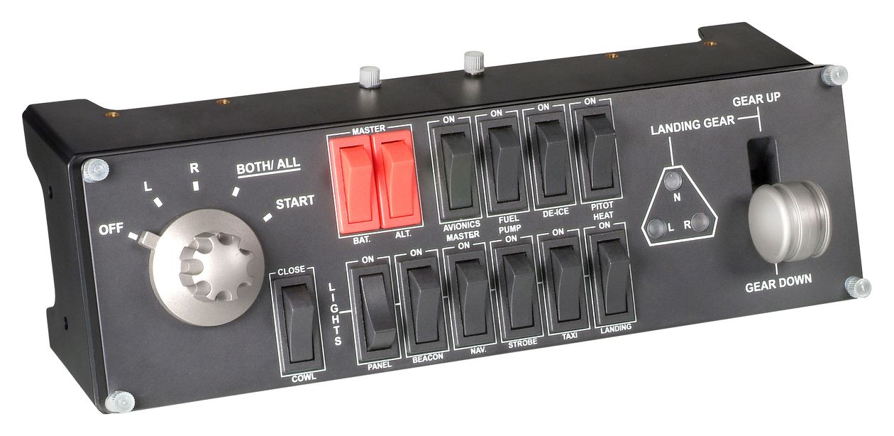 Pro Flight Switch Panel Analog / Digital Flugsimulation für PC  (Schwarz) 