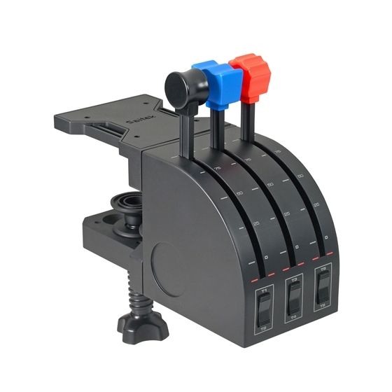 Pro Flight Throttle Quadrant Analog / Digital Flugsimulation für PC  (Schwarz) 