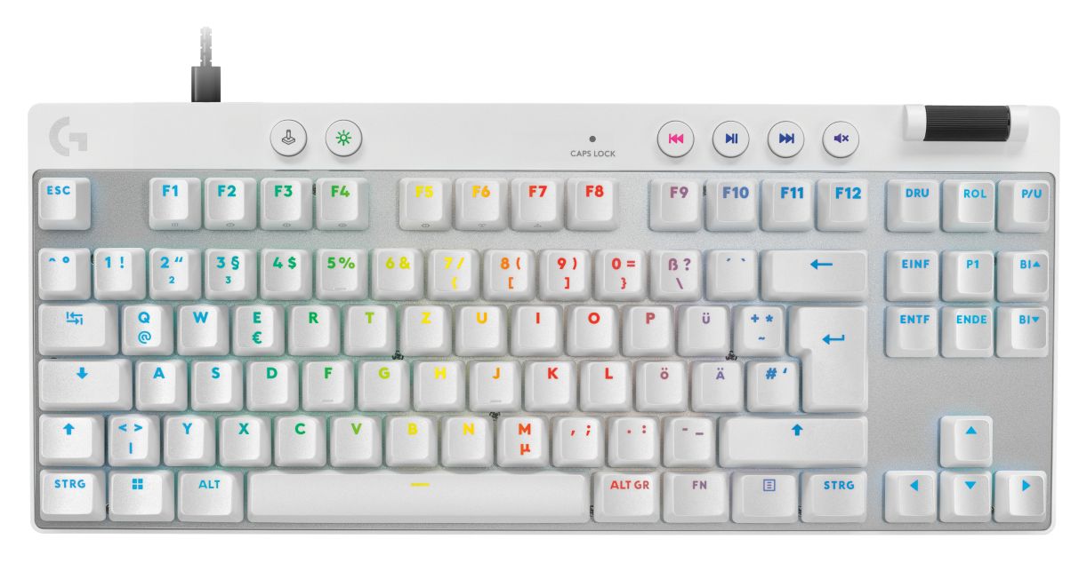 Pro X TKL Rapid LED Gaming Tastatur USB  (Weiß) 