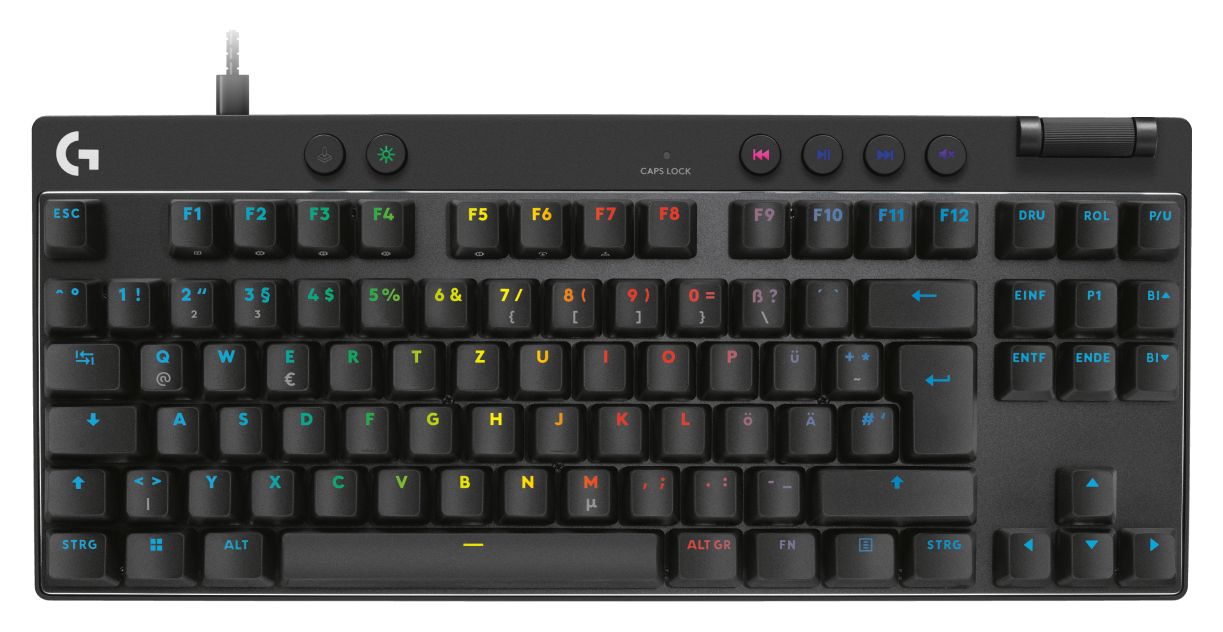 Pro X TKL Rapid LED Gaming Tastatur USB  (Schwarz) 