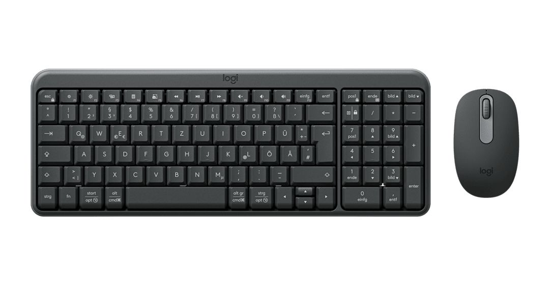 MK250 Compact Bluetooth Wireless Combo Universal Tastatur RF Wireless + Bluetooth 2.4 GHz  (Graphit) 