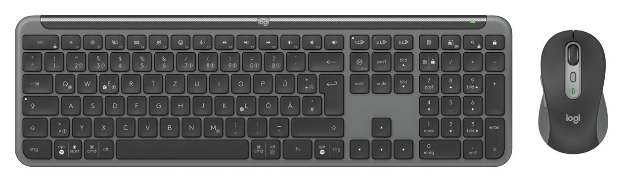 MK950 Signature Slim Büro Tastatur RF Wireless + Bluetooth (Graphit) 