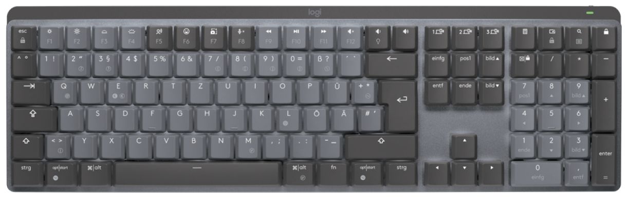 MX Mechanical LED Büro Tastatur (Graphit, Grau) 