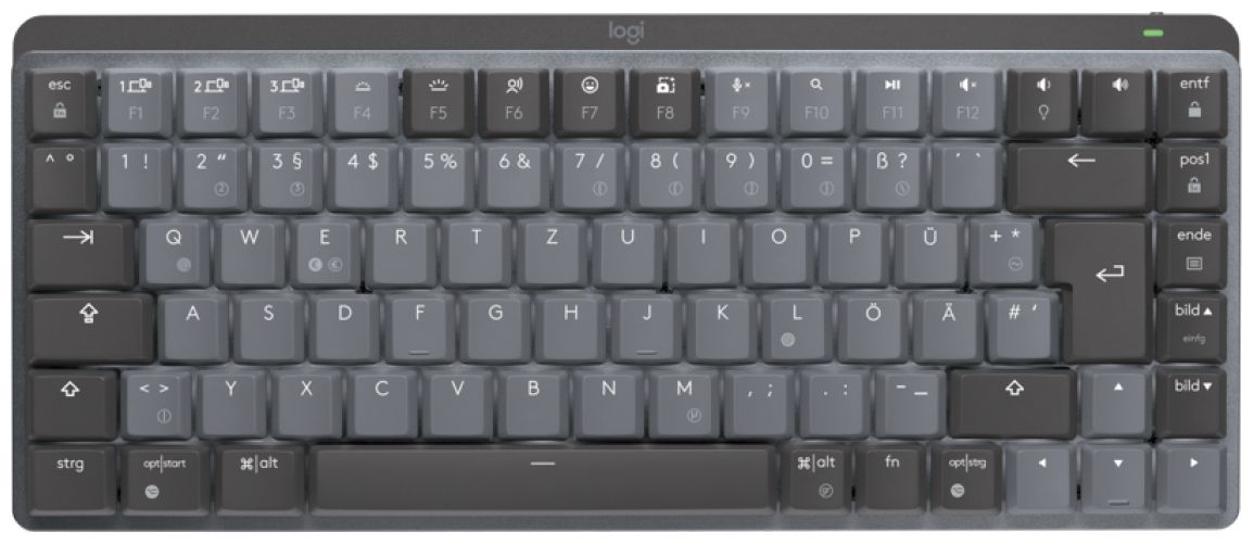 MX Mini Mechanical LED Büro Tastatur (Graphit, Grau) 