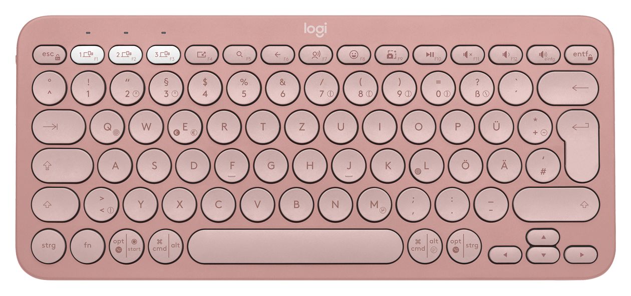 Pebble Keys 2 K380s Universal Tastatur Bluetooth  (Rose) 