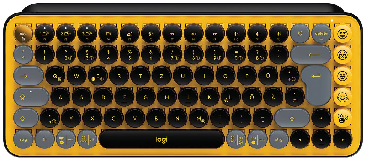 POP Keys Universal Tastatur (Schwarz, Grau, Gelb) 
