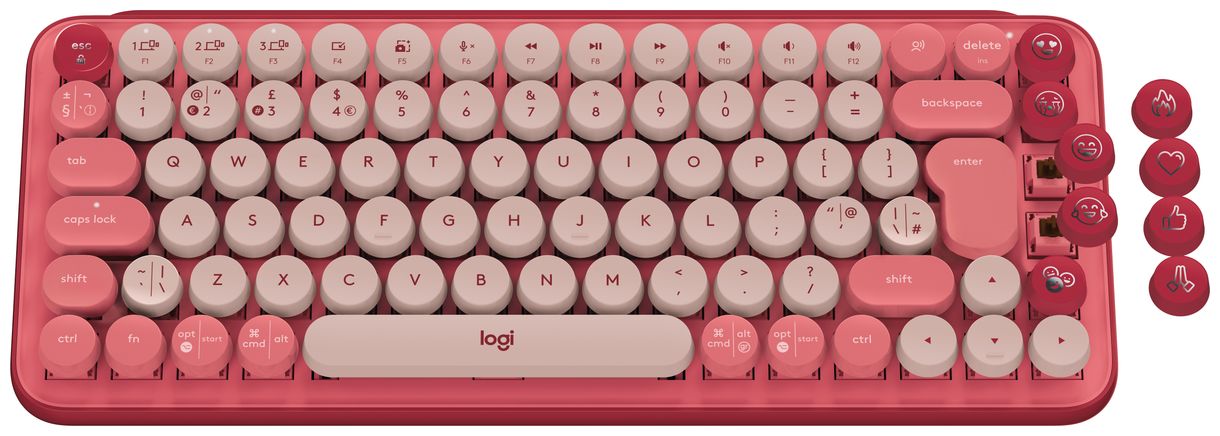 POP Keys Universal Tastatur (Burgund, Pink, Rose) 