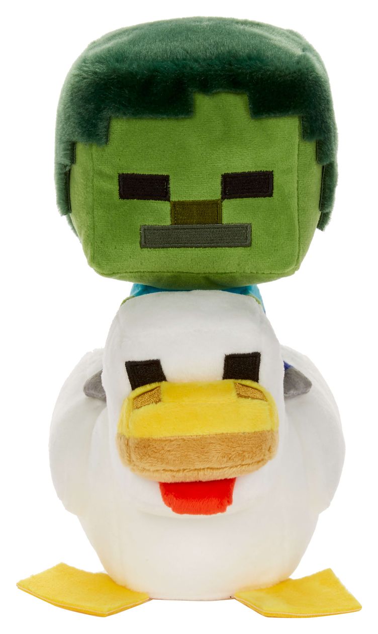 Minecraft Hühnerjockey-Zombie Spielzeug, ca. 20 cm große weiche Figur, vom Videospiel inspirierter Charakter 