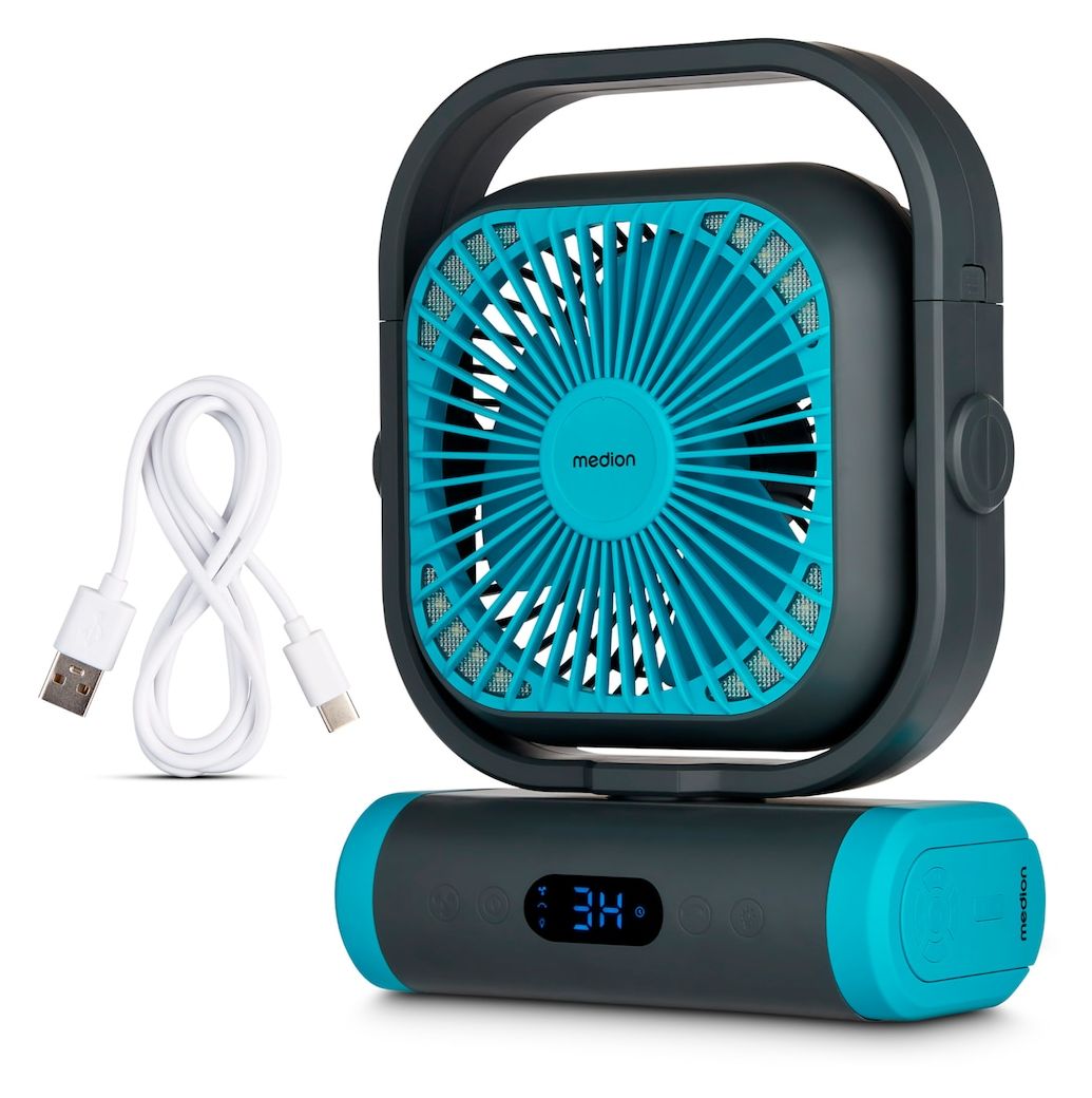 E10TF MD12065 Ventilator Zimmerdecke, Flur, Tisch 48 dB  (Schwarz, Blau) 