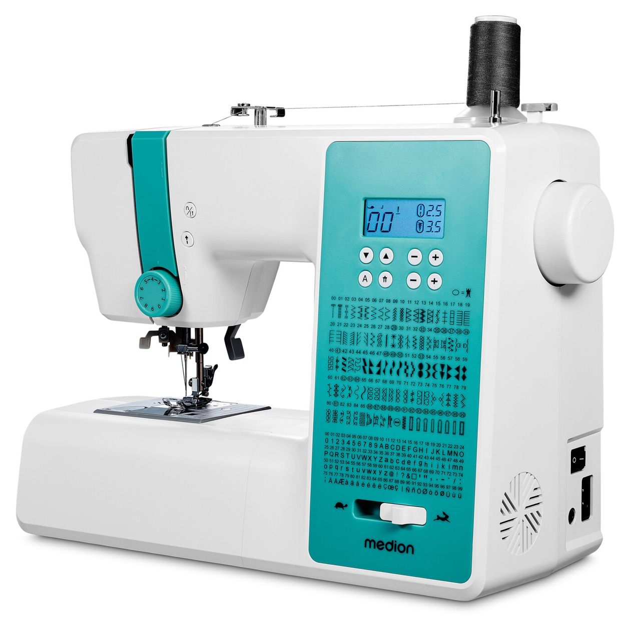 LIFE® Digitale Nähmaschine SD36 (MD11881) einstellbare Stichlänge und Stichbreite, 270 Stichmuster, Integriertes Zubehörfach, 36 Watt Motorleistung 