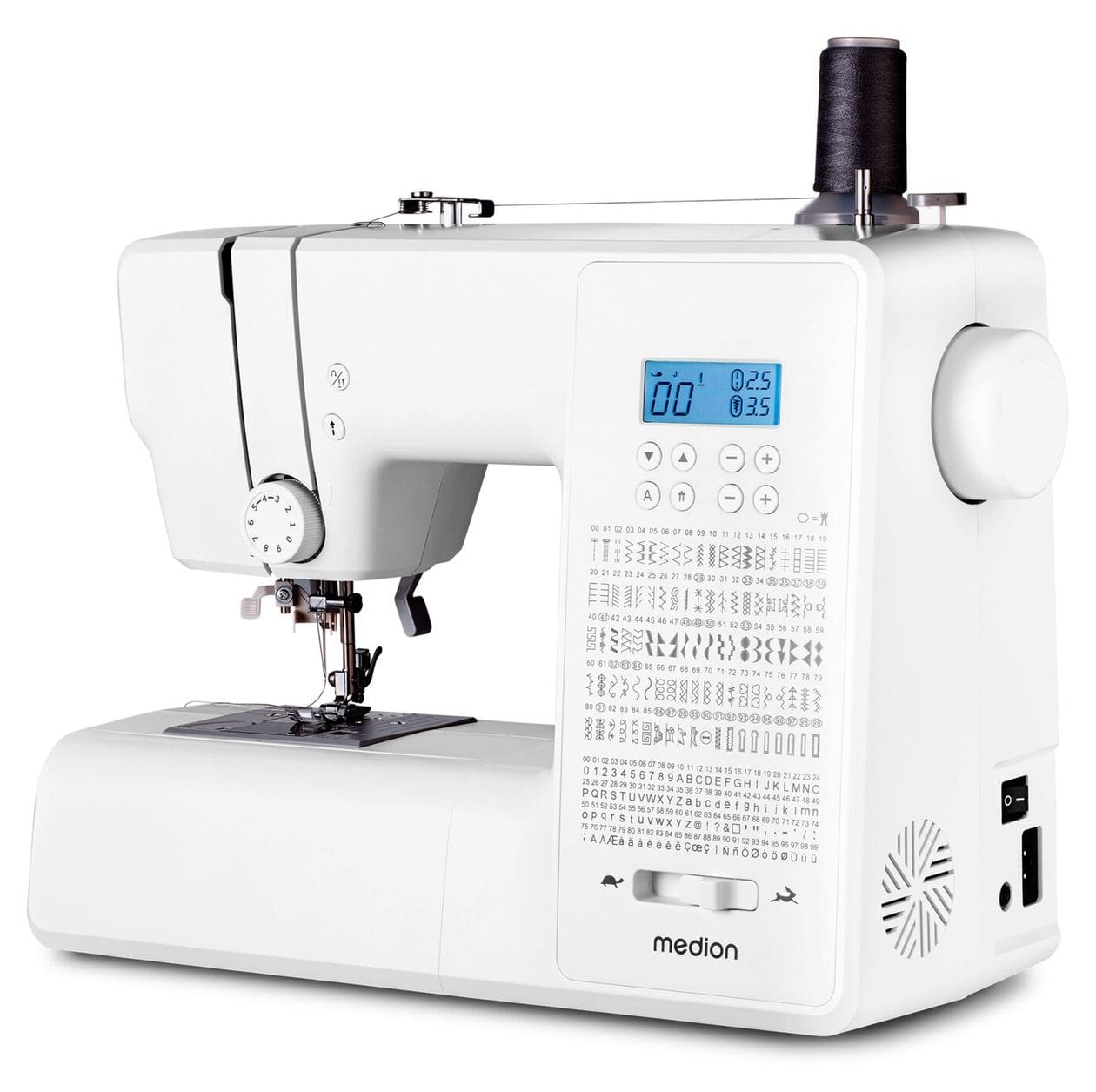 LIFE® Digitale Nähmaschine SD36 (MD11881) einstellbare Stichlänge und Stichbreite, 270 Stichmuster, Integriertes Zubehörfach, 36 Watt Motorleistung 