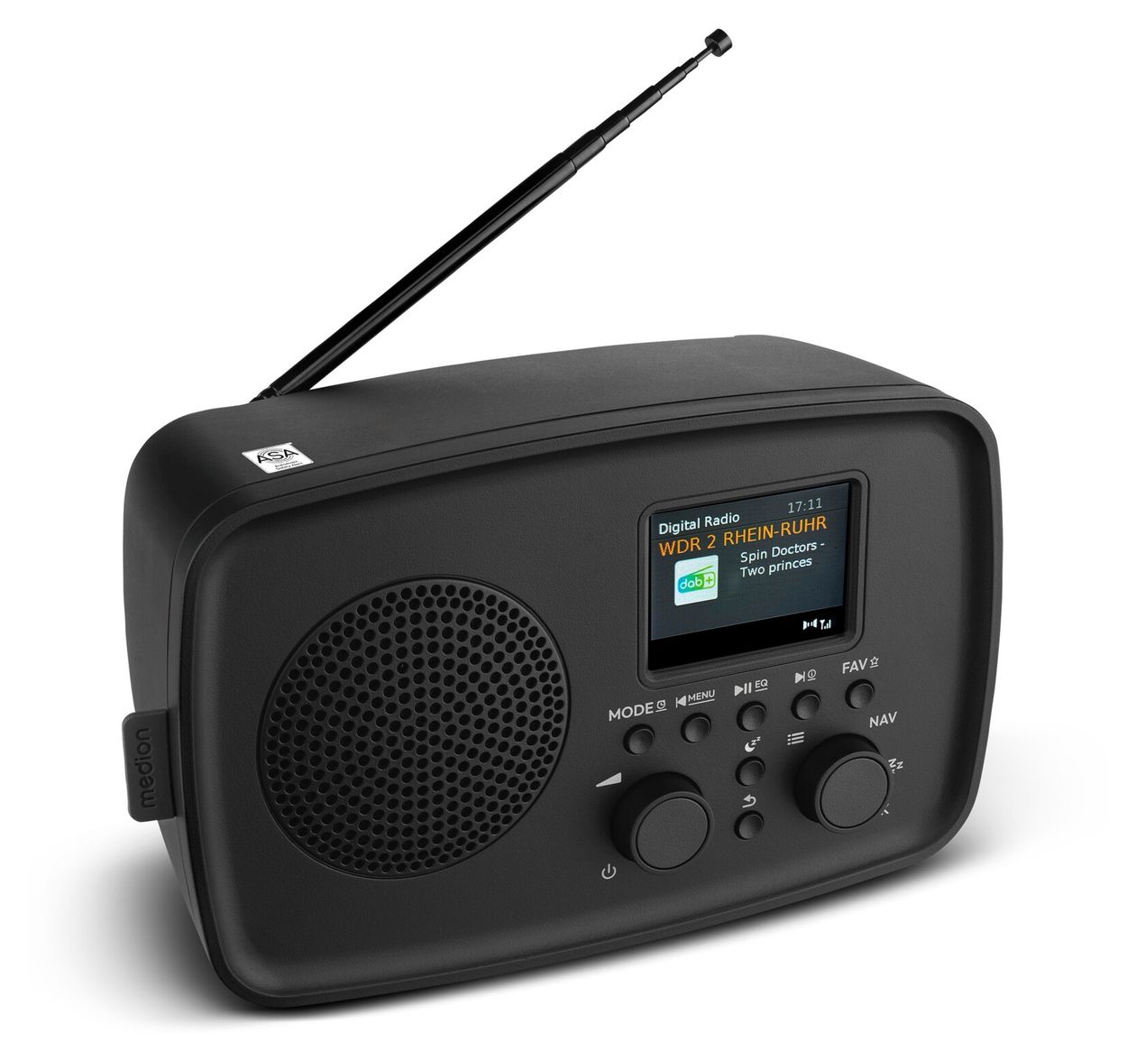 Life DRE-1 Bluetooth DAB+, UKW, FM Radio Persönlich Wasserfest IPX1  (Schwarz) 