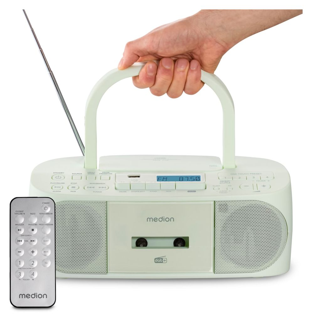 Life DRX-1 Plus Boombox Bluetooth DAB+, FM, PLL Radio Persönlich  (Grün) 