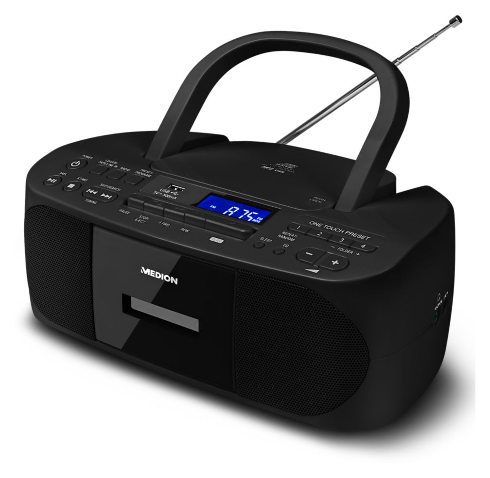 Life E64070 FM Radio Tragbar  (Schwarz) 