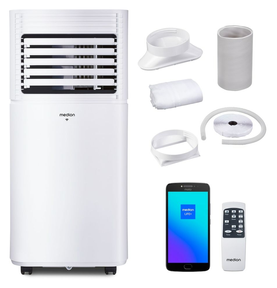 LIFE® P701 KLIMAANLAGE (MD 37672) Kühlen, Entfeuchten und Ventilieren, Kühlleistung 7.000 BTU, Kühlmittel R290, max. 25m², App- und Sprachsteuerung, Inkl. Fenster-Kit 