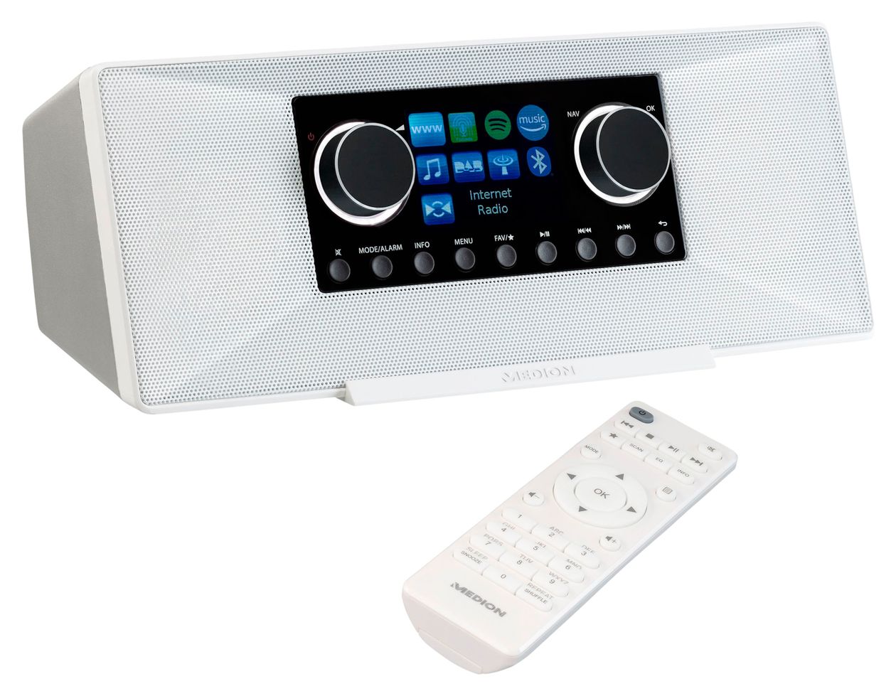 Life P85333 Bluetooth AM, DAB+, FM, MW Radio Internet  (Weiß) 