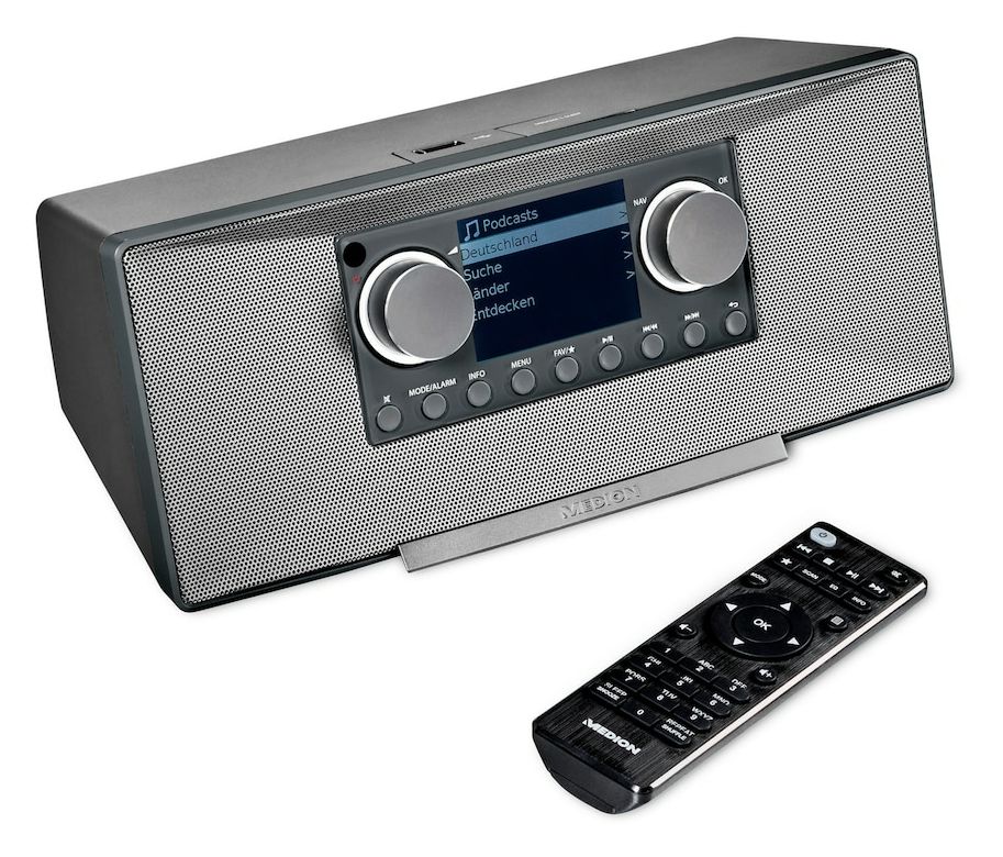 Life P85333 Bluetooth DAB+, FM Radio Internet  (Grau) 